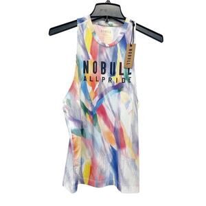 NoBull Men's All Pride Rainbow Racerback Tank Top Athletic Cross Fit‎ Gym Medium